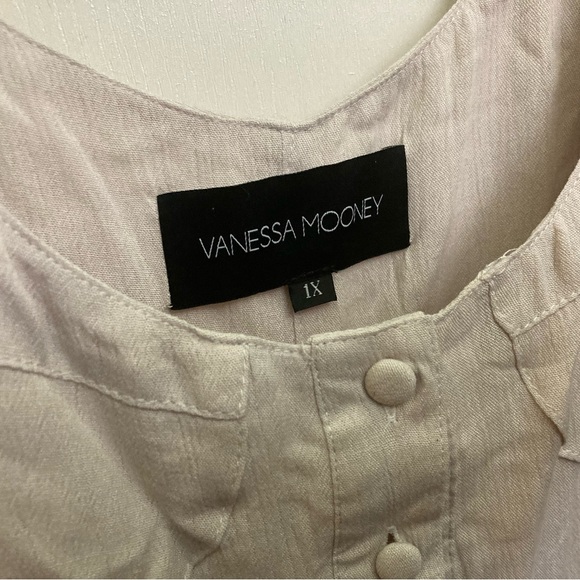 Vanessa Mooney Elizabeth Romper Ivory Rayon 1X XXL 2X 18 - Picture 3 of 4